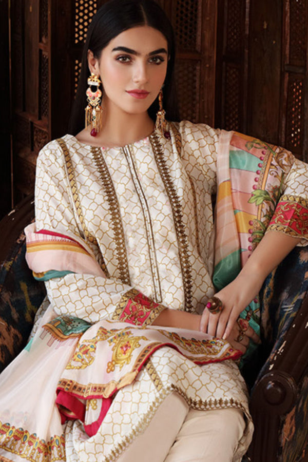 NISHAT LINEN UNSTITCHED LAWN VOL-08 3PDRESS (D# 1525)