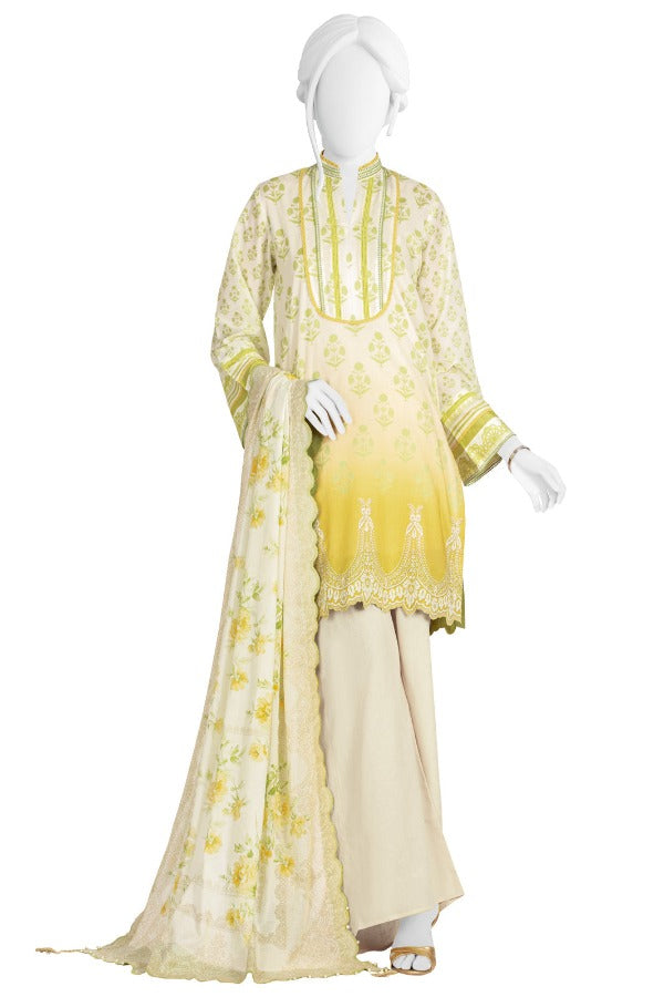 J. PANJANAD PRINTED LAWN 3PIECE UNSTITCHED